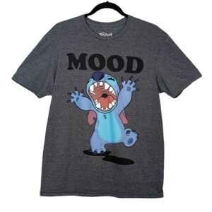Disney Lilo & Stitch T Shirt Graphic Mood Scream Crew Neck Short Sleeve Medium